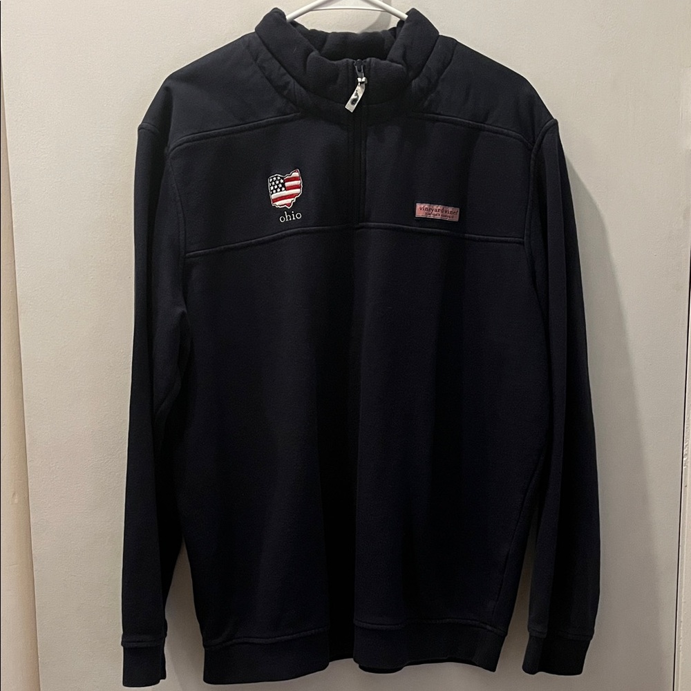 Vineyard Vines Navy Zip-Up Sweater